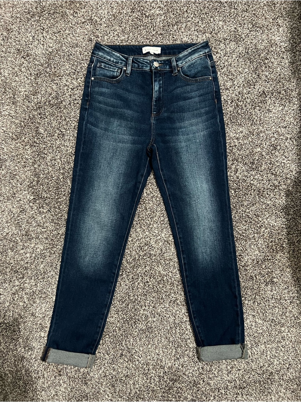 Risen Los Angeles - Dark Blue Women's Jeans - Classic High-Rise Slim Fit